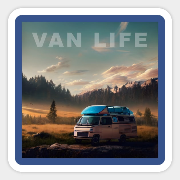 Van Life Camper RV Outdoors in Nature Sticker by Grassroots Green